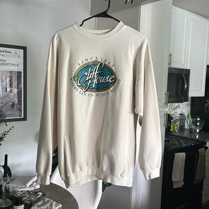 Cream, oversized sweatshirt